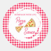 Sticker Rond Sauce de pizza pour shower de mariage That's Amore (Devant)