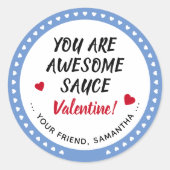Sticker Rond Sauce Géniale Faveur de la Saint-Valentin (Devant)