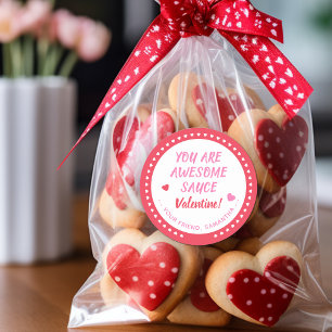 Sticker Rond Sauce Incroyable Faveur de la Saint-Valentin
