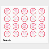 Sticker Rond Sauce incroyable Valentine Favoriser (Feuille)