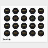 Sticker Rond Sauce Melding Dripg Golden Coloured (Feuille)