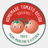 Sticker Rond Sauce piquante à la tomate pour votre recette de c (Devant)