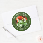 Sticker Rond Sauce spaghetti maison personnalisée (Enveloppe)