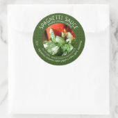 Sticker Rond Sauce spaghetti maison personnalisée (Sac)