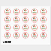 Sticker Rond Sauce tomate maison avec aspect de ferme de tomate (Feuille)