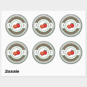 Sticker Rond Sauce tomate maison rustique classique Ro (Feuille)