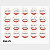Sticker Rond Sauce tomate Personnalisable Personnalisable Canne (Feuille)