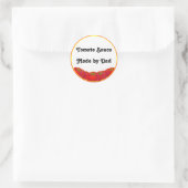 Sticker Rond Sauce tomate Personnalisable Personnalisable Canne (Sac)