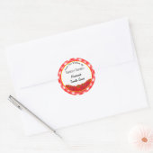 Sticker Rond Sauce tomate rouge blanc rétro Plaid Baking (Enveloppe)