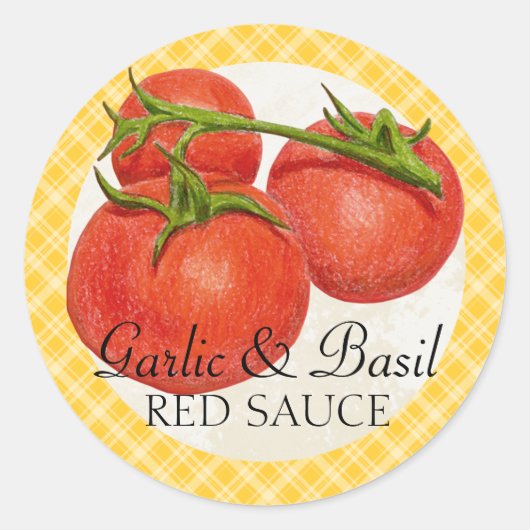 Sticker Rond sauce tomate sauce tomate couleur personnalisée ét (Devant)