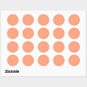 Sticker Rond Saumon clair (Feuille)