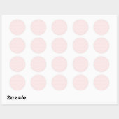 Sticker Rond Saumon Pink Chevron (Feuille)