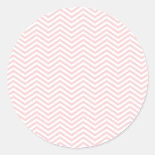 Sticker Rond Saumon Pink Chevron (Devant)