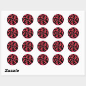 Sticker Rond Saumon rouge (Feuille)
