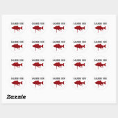 Sticker Rond saumon rouge (Feuille)