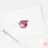 Sticker Rond saumon salmon (Enveloppe)