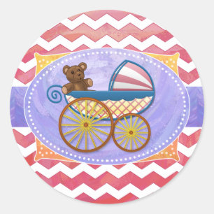 Sticker Rond Saumon Swirl Baby Stuff