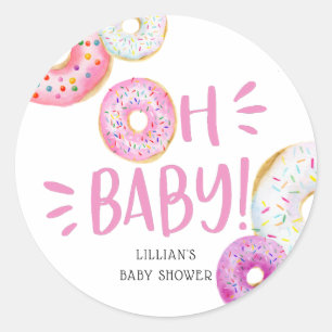 Sticker Rond Saupoudrage de bébé Donut