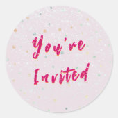 Sticker Rond Saupoudrer bébé hiver | Sceau d'enveloppe de boue  (Devant)