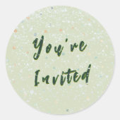 Sticker Rond Saupoudrer bébé hiver | Sceau d'enveloppe de boue  (Devant)