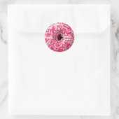 Sticker Rond Saupoudrer blanc rose (Sac)