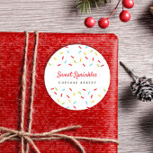 Sticker Rond Saupoudrer Boulangerie colorée Desserts Restaurati