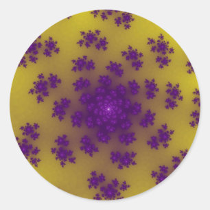Sticker Rond Saupoudrer de banane florale