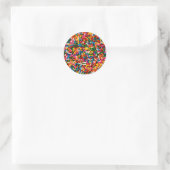 Sticker Rond Saupoudrer de bonbons (Sac)