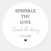 Sticker Rond Saupoudrer Le Mariage Personnalisé Amour (Devant)