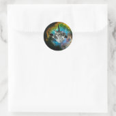 Sticker Rond Saut de chats dans l'espace (Sac)