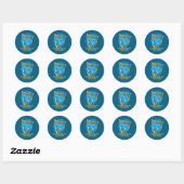 Sticker Rond Saut en parachute si votre parachute ne se déploie (Feuille)