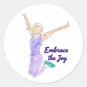 Sticker Rond Saut Joyeux