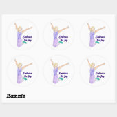 Sticker Rond Saut Joyeux (Feuille)