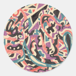 Sticker Rond Sauvage, abstrait