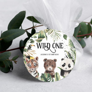 Sticker Rond Sauvageon 1er anniversaire Couronne Roi des Chos