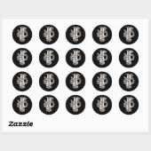 Sticker Rond Sauvé Par Jésus (Feuille)