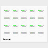 Sticker Rond Sauvegarde mentale en cours humour geek (Feuille)