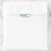 Sticker Rond Sauvegarde mentale en cours humour geek (Sac)
