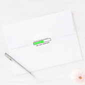 Sticker Rond Sauvegarde mentale en cours humour geek (Enveloppe)