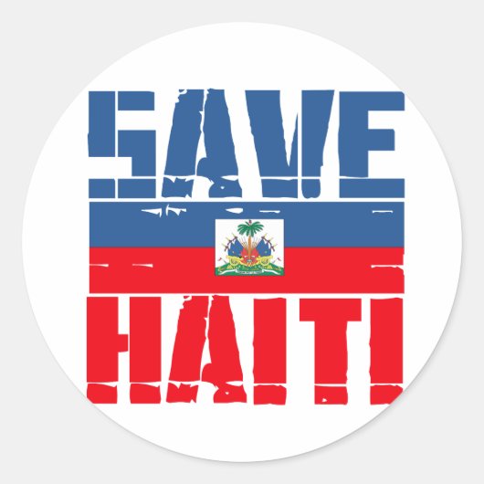 STICKER ROND SAUVER HAÏTI (Devant)