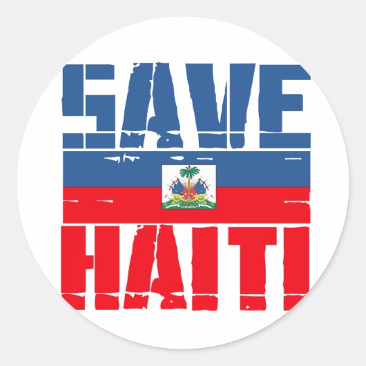 STICKER ROND SAUVER HAÏTI (Devant)