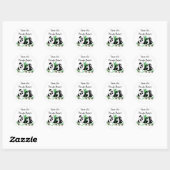 Sticker Rond Sauver les pandas (Feuille)