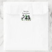 Sticker Rond Sauver les pandas (Sac)