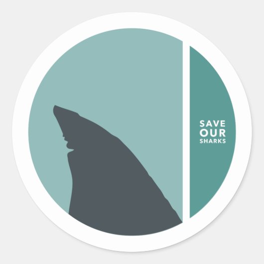 Sticker Rond sauver nos cercles de requins (Devant)