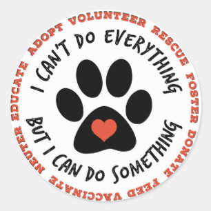 Sticker Rond SAUVETAGE ANIMAL Secourt de chat, TNR - Je peux fa