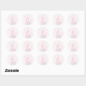 Sticker Rond "Sauvez la date" Romantique Dreamy Mariage couple (Feuille)