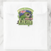Sticker Rond Sauvez la Nouvelle-Zélande Kakapo (Sac)