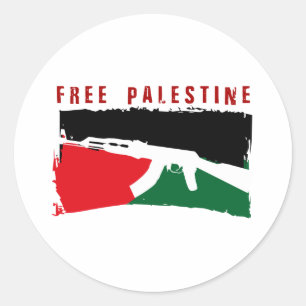 Sticker Rond Sauvez la Palestine