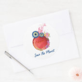 Sticker Rond Sauvez La Planète (Enveloppe)