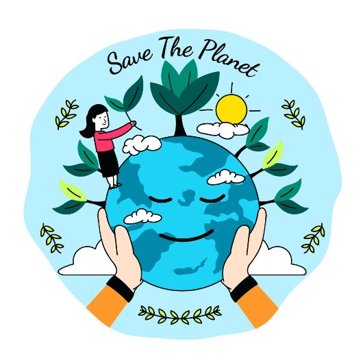 Sticker Rond Sauvez La Planète